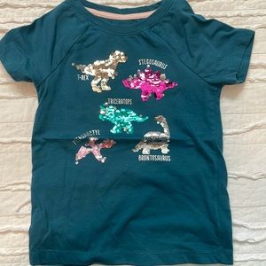 Girls sequin dinosaur tee XS